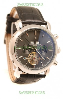 Vacheron Constantin Malte Tourbillon Japanese Replica Watch in Black Dial