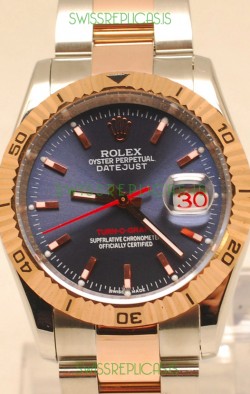 Rolex Datejust Turn O Graph Japanese Rose Gold Watch