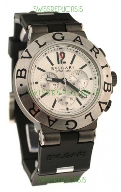 Bvlgari Scuba Swiss Body Japanese Steel Watch in White Dial