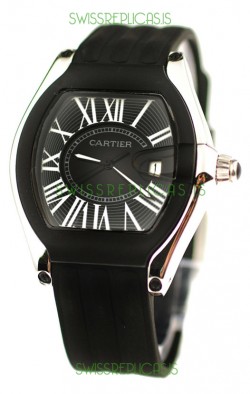 Cartier Roadster Japanese Replica Watch in Black