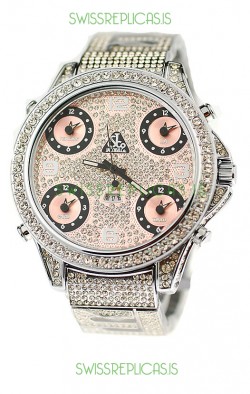 Jacob & Co Diamond Watch in Pink Subdials