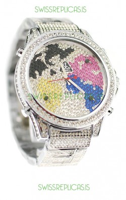 Jacob & Co Diamond Japanese Replica Watch in Multi Color Dial