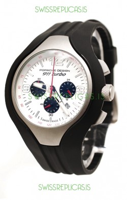 Porsche Design 911 Turbo Speed II Chronograph Japanese Watch in White Dial