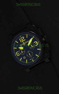 Bell and Ross BR01-94 7750 Swiss Watch in Yellow Markings