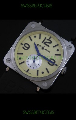 Bell & Ross Japanese Watch in Gold Ivory Dial
