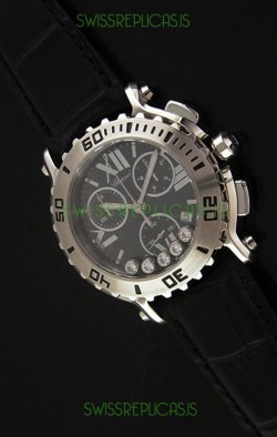 Chopard Happy Sport Swiss Replica Watch in Black Strap