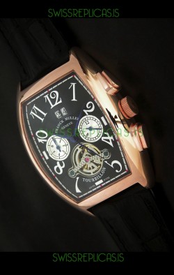 Franck Muller Tourbillon Japanese Replica Watch in Black Dial