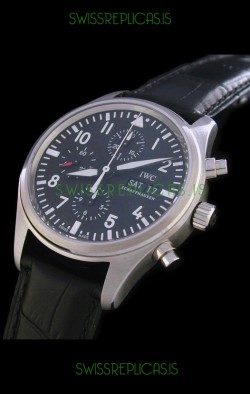 IWC Pilot Swiss Replica Watch in Black Dial