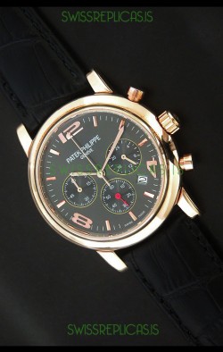 Patek Philippe Perpetual Calender Japanese Steel Watch in Grey Dial