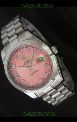 Rolex Day Date Japanese Replica Steel Watch in Champagne Dial