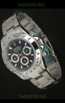 Rolex Daytona Japanese Replica Watch in Black Dial