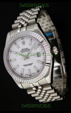 Rolex DateJust Japanese Replica Watch in White Dial