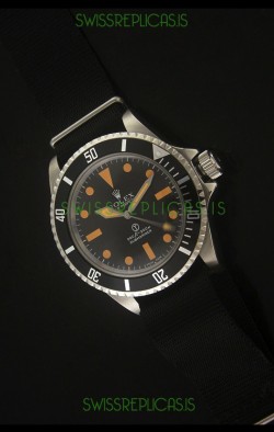 Rolex Vintage Submariner Japanese Replica Watch in Orange Markers
