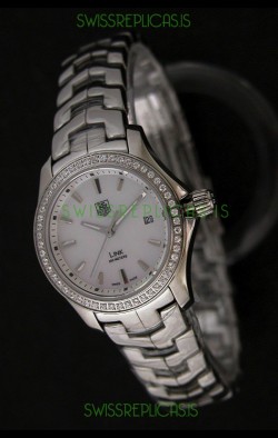 Tag Heuer Link Swiss Ladies Watch in Mother of Pearl White Dial