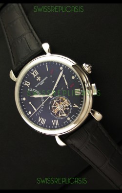 Vacheron Constantin Reserve Tourbillon Japanese Replica Watch in Black Dial