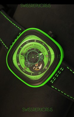 SevenFriday P-32 Black and Green with Original Miyota 82S7 Movement - 1:1 Mirror Quality