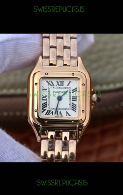 Cartier PANTHERE Edition 1:1 Mirror Swiss Watch Rose Gold White Dial