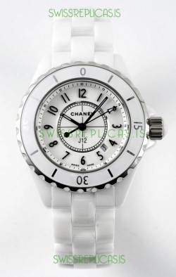 Chanel J12 Ladies White Ceramic Casing Watch 1:1 Mirror Replica Watch 