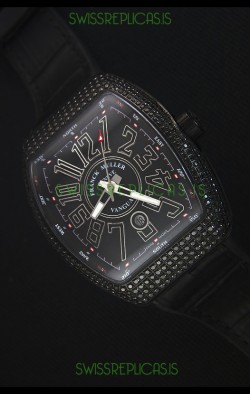 Franck Muller Vanguard Swiss Replica Watch in PVD Coated Case