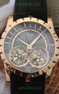 Replica Roger Dubuis Excalibur RDDBEX0280 1:1 Mirror Replica Watch in Rose Gold Casing