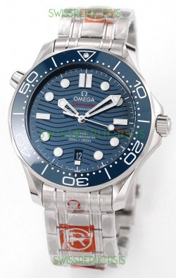 Omega Seamaster 300M Master Chronometer Blue Swiss 904L Steel 1:1 Mirror Replica Watch