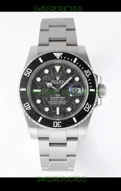 Rolex Submariner DiW Stainless Steel Casing Black Ceramic Bezel Edition Watch 