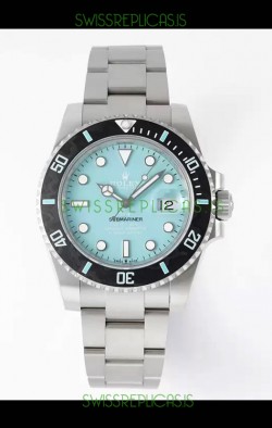 Rolex Submariner DiW Stainless Steel Casing Black Ceramic Bezel Blue Dial Edition Watch 