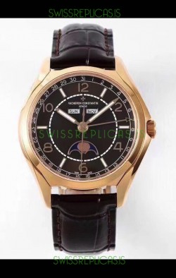 Vacheron Constantin Fiftysix Edition Rose Gold Watch 904L Steel 1:1 Mriror Replica Black Dial 