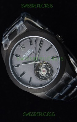 Rolex Milgauss LABELNOIR Tourbillon Swiss Replica Watch PVD Coated Case