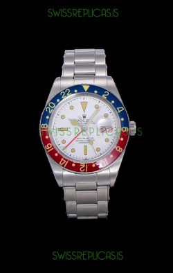 Rolex GMT Master Vintage Edition Swiss Replica Watch in White Dial