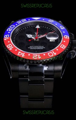 Rolex GMT Swiss "Titan Revenge" Orange and Blue Swiss Replica Watch Swiss ETA 3186 Movement 