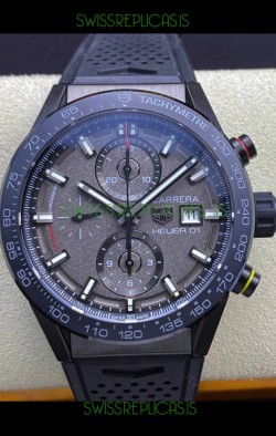 Tag Heuer Carrera Heuer 01 Swiss Replica Watch in Ceramic Casing - Grey Dial 