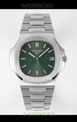 Patek Philippe Nautilus 5711/1A-014 1:1 Mirror Swiss Replica Watch in Green Dial 904L Steel 