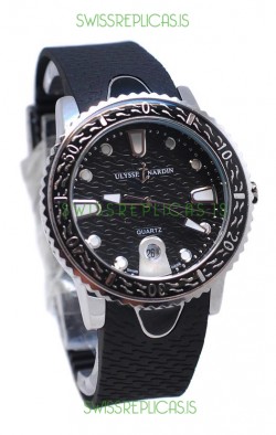Ulysse Nardin Lady Diver Starry Night Replica Watch in Black Dial